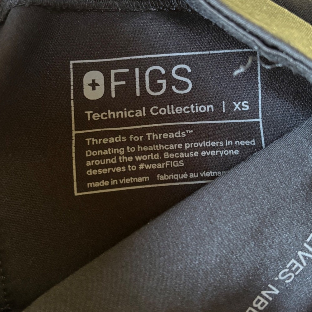 FIGS Womens Technical Collection Black Jogger Style Scrub Pants Pockets Size XS - Picture 5 of 8